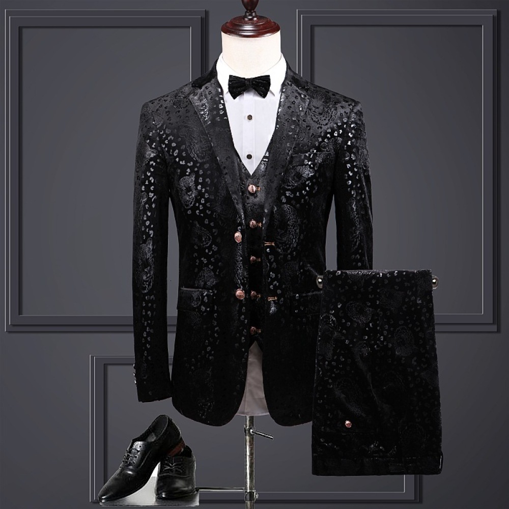 Spring Autumn Large Size Irregular Printing Male Suits British Style Suit Pieces Groommen Wedding Banquet Sets Lubp, Black
Spring Autumn Large Size Irregular Printing Male Suits British Style Suit Pieces Groommen Wedding Banquet Sets Lubp, Black