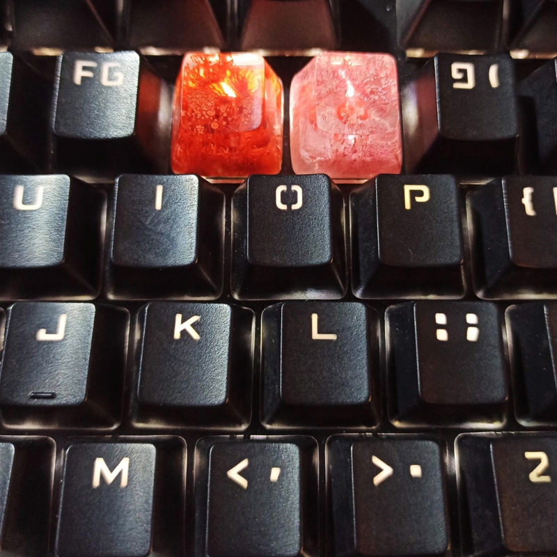 Handmade Customized Cherry Profile R4 Resin Keycap for MX Switches Mechanical Keyboard RGB Snowflake
