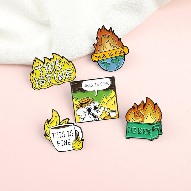 Comics Enamel Pins This Is Fine Dog Fire Meme Badges Fashion Cartoon Cute Brooches for Men Women Unisex Jewelry Denim Lapel Badge Wholesale
Comics Enamel Pins This Is Fine Dog Fire Meme Badges Fashion Cartoon Cute Brooches for Men Women Unisex Jewelry Denim Lapel Badge Wholesale