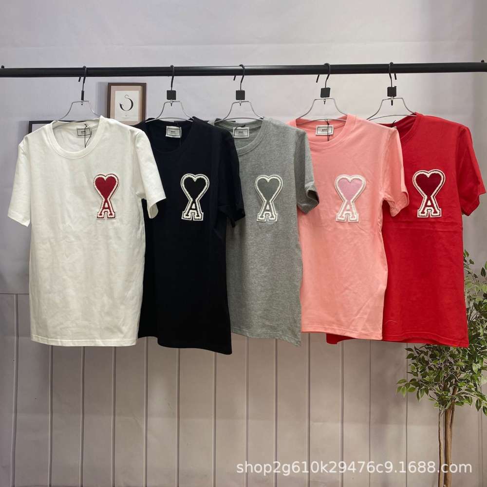 2021 spring and summer new red peach AMI love short sleeve women's Embroidery simple round neck cotton A-line lovers T-shirt fashion, White
2021 spring and summer new red peach AMI love short sleeve women's Embroidery simple round neck cotton A-line lovers T-shirt fashion, White