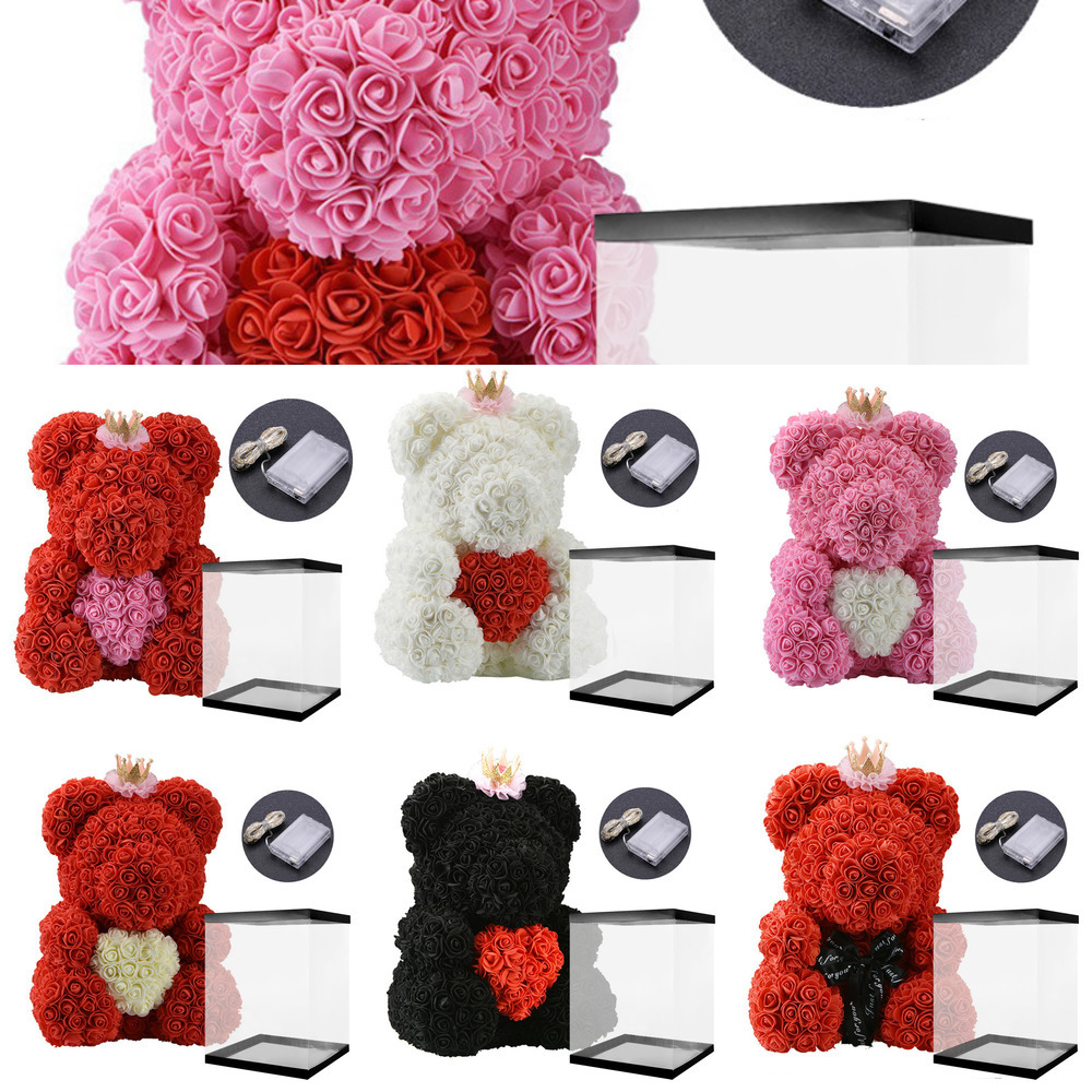 2021 Hot Sale Teddy Bear with Crown In Gift Box Bear of Roses Artificial Flower Wedding Mother Day Gift for Women Valentine Gift L0220
2021 Hot Sale Teddy Bear with Crown In Gift Box Bear of Roses Artificial Flower Wedding Mother Day Gift for Women Valentine Gift L0220
