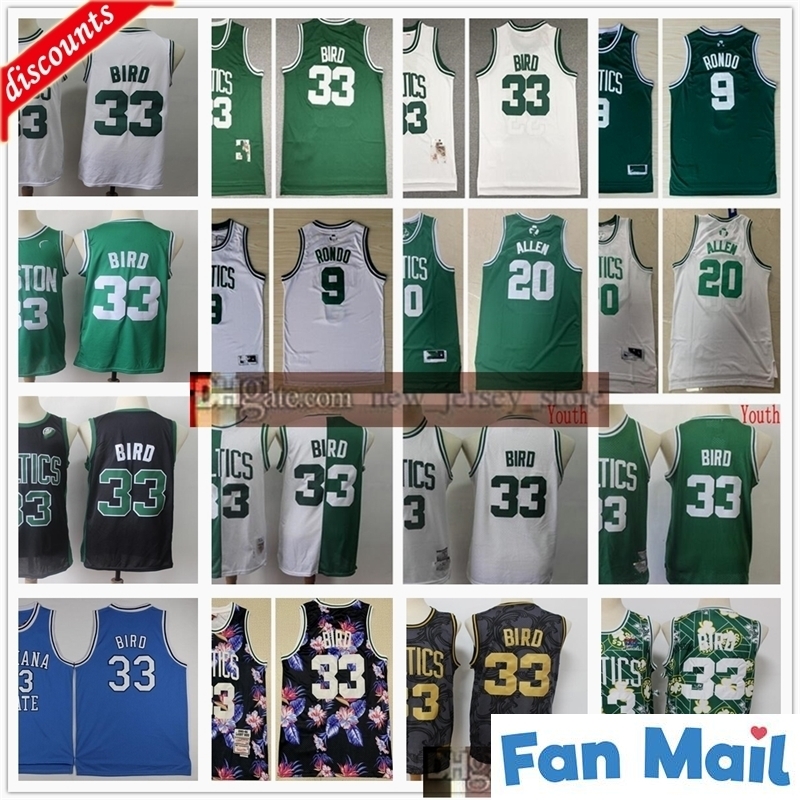 Retro Vintage Basketball Larry 33 Bird Jerseys Cheap Rajon 9 Rondo Ray 20 Allen Jerseys Green White Two Color Bird, Black;red
Retro Vintage Basketball Larry 33 Bird Jerseys Cheap Rajon 9 Rondo Ray 20 Allen Jerseys Green White Two Color Bird, Black;red