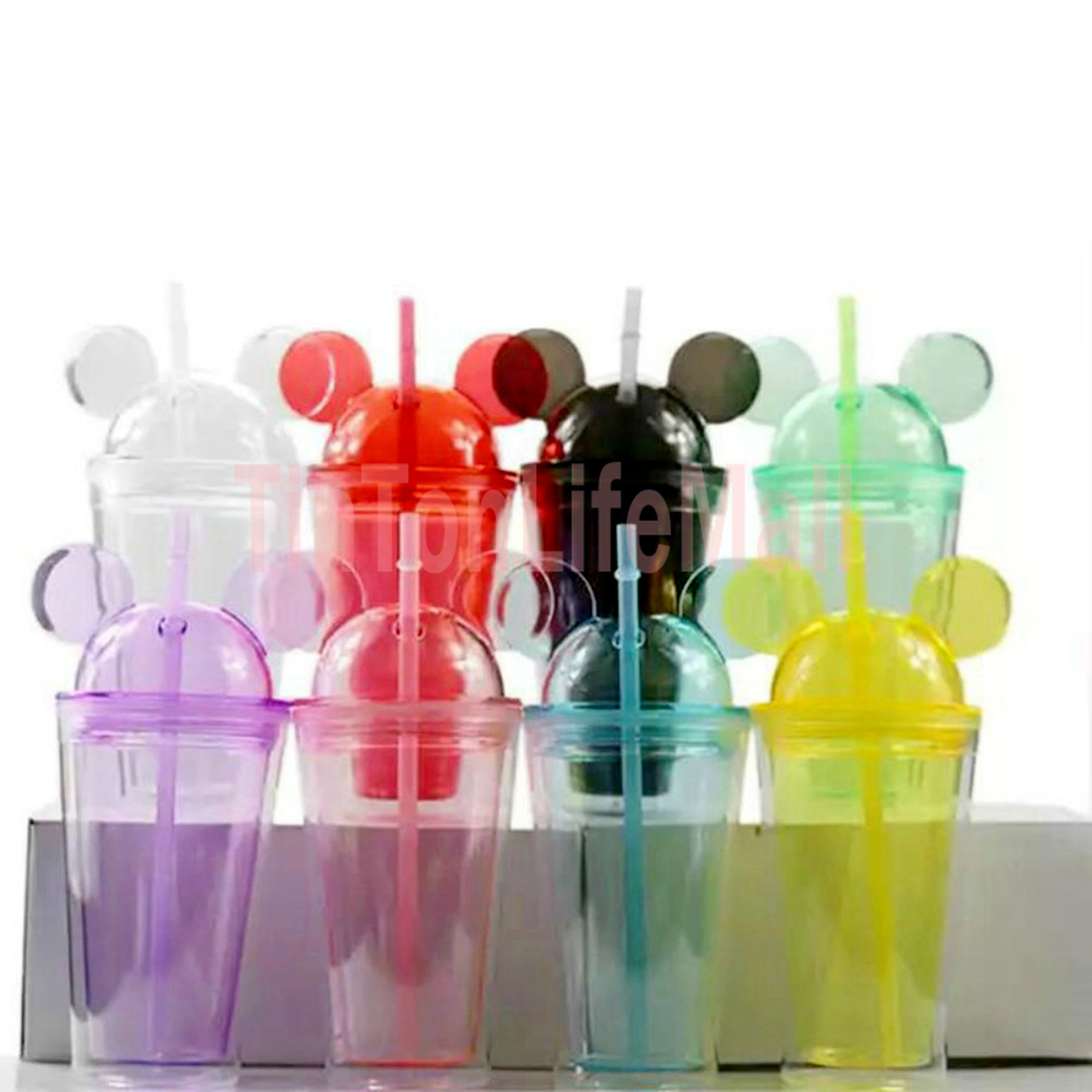 8colors 15oz Acrylic tumbler with dome lid plus straw double Wall Clear Plastic Tumblers with Mouse Ear Reusable cute drink cup lovely SE7
8colors 15oz Acrylic tumbler with dome lid plus straw double Wall Clear Plastic Tumblers with Mouse Ear Reusable cute drink cup lovely SE7