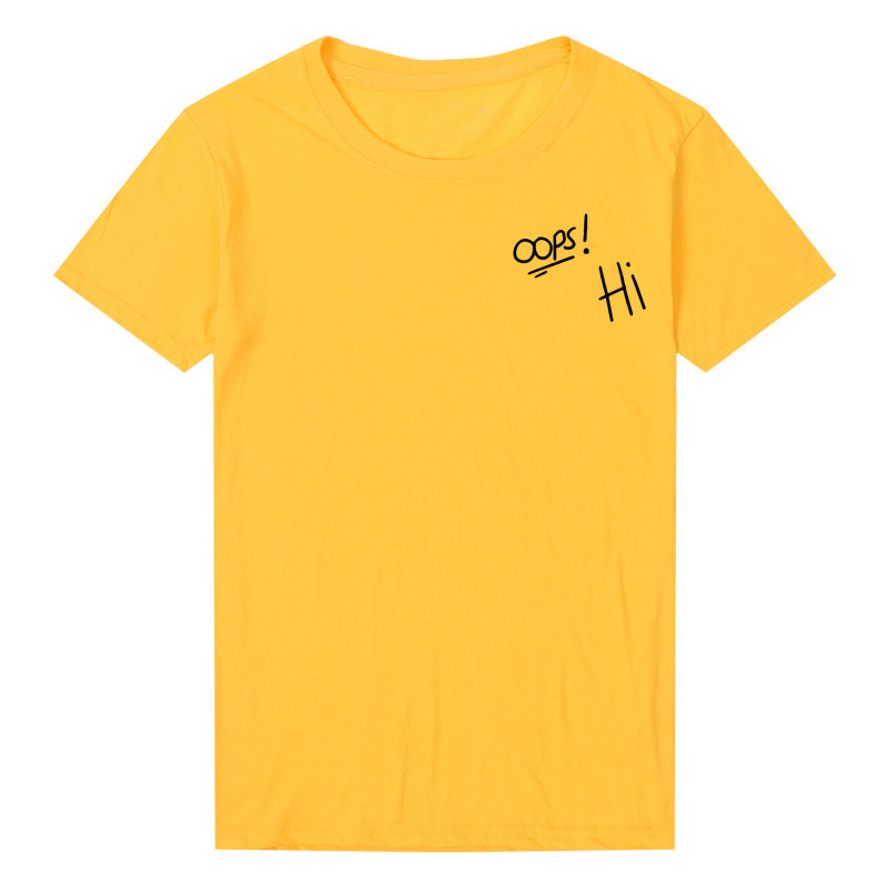 Pkorli Larry Stylinson Hi Oops Niall Horan T-Shirt Women Men Cotton Short Sleeve Unisex T Shirt Summer Crewneck Tee Shirt Femme 210306