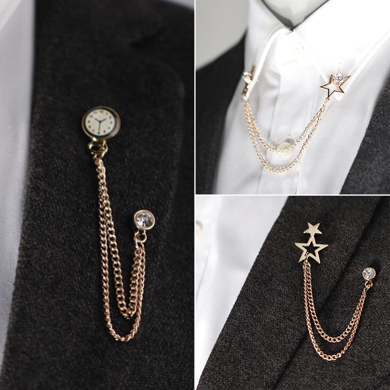 Pins, Brooches 3Styles Men Accessories Korean British Style Crystal Clock Brooch Suit Tassel Chain Lapel Pin Badge Retro Female Corsage, Gray
Pins, Brooches 3Styles Men Accessories Korean British Style Crystal Clock Brooch Suit Tassel Chain Lapel Pin Badge Retro Female Corsage, Gray