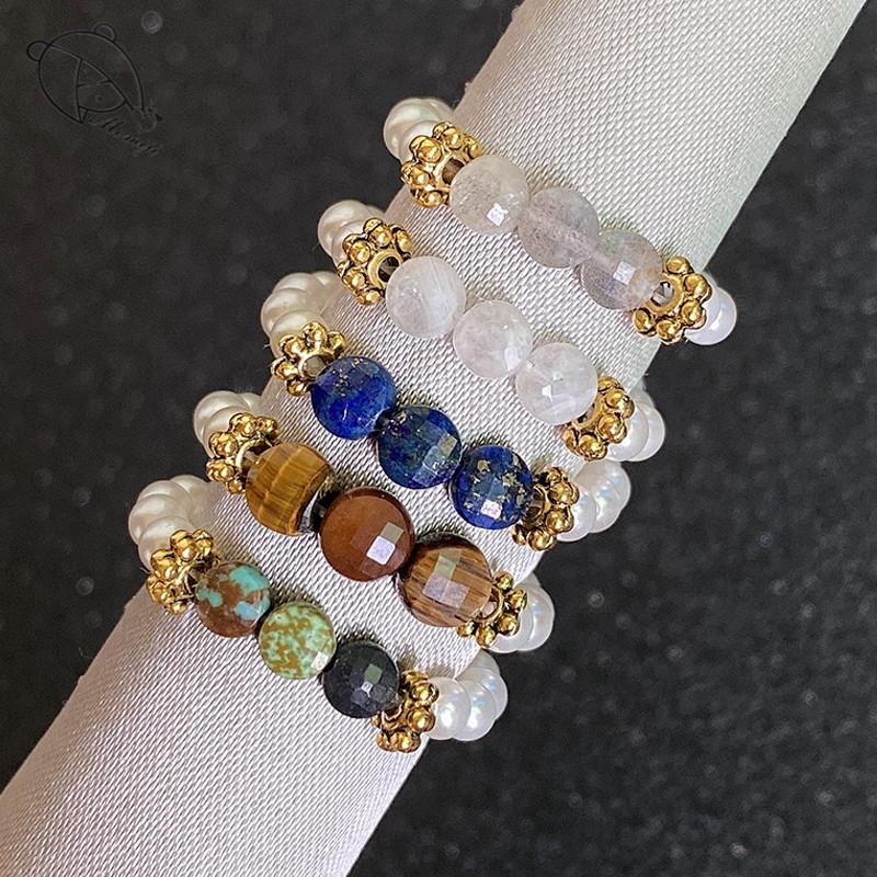 Cluster Rings High-fashion Multi Color Natural Stone Wedding For Women All Handmade Elastic Rope Chain Pearls Moonstone Beaded
Cluster Rings High-fashion Multi Color Natural Stone Wedding For Women All Handmade Elastic Rope Chain Pearls Moonstone Beaded