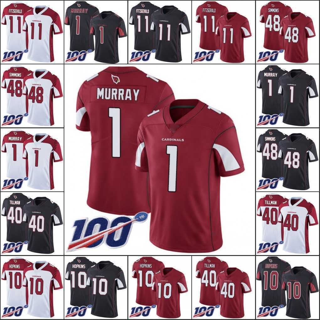 ArizonaCardinalsMen #1 Kyler Murray 11 Larry Fitzgerald 10 DeAndre Hopkins 40 Tillman Women Youth 100th Limited Jersey, Black;red
ArizonaCardinalsMen #1 Kyler Murray 11 Larry Fitzgerald 10 DeAndre Hopkins 40 Tillman Women Youth 100th Limited Jersey, Black;red