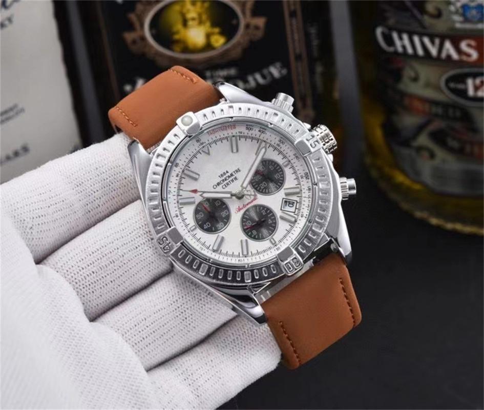 Wristwatches Brand Big Size Fashion Luxury Casual Men Sport Quartz Watch Business Leather Wristwatch All Dials Working 1884 Model, Slivery;brown
Wristwatches Brand Big Size Fashion Luxury Casual Men Sport Quartz Watch Business Leather Wristwatch All Dials Working 1884 Model, Slivery;brown