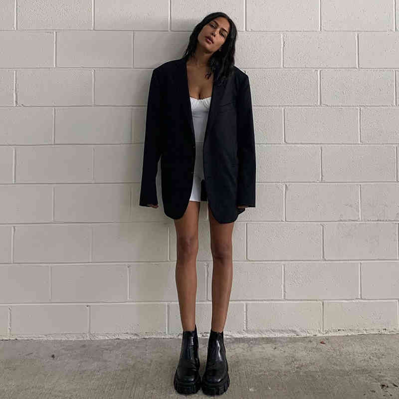 women's suits & blazers women vintage double breasted office ladies long jacket elegant fashion suit coat black female esk1, White;black
women's suits & blazers women vintage double breasted office ladies long jacket elegant fashion suit coat black female esk1, White;black