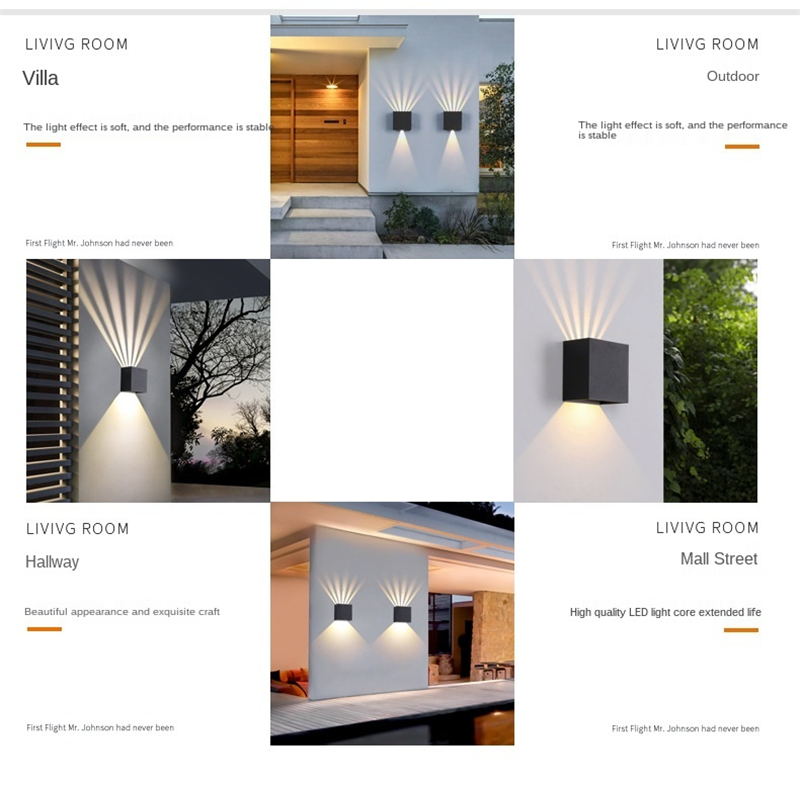 Indoor Outdoor Wall Lamps Decoration Sconces Waterproof Balcony LED Lighting Fixtures Modern Up Down Lights Adjustable Angle
