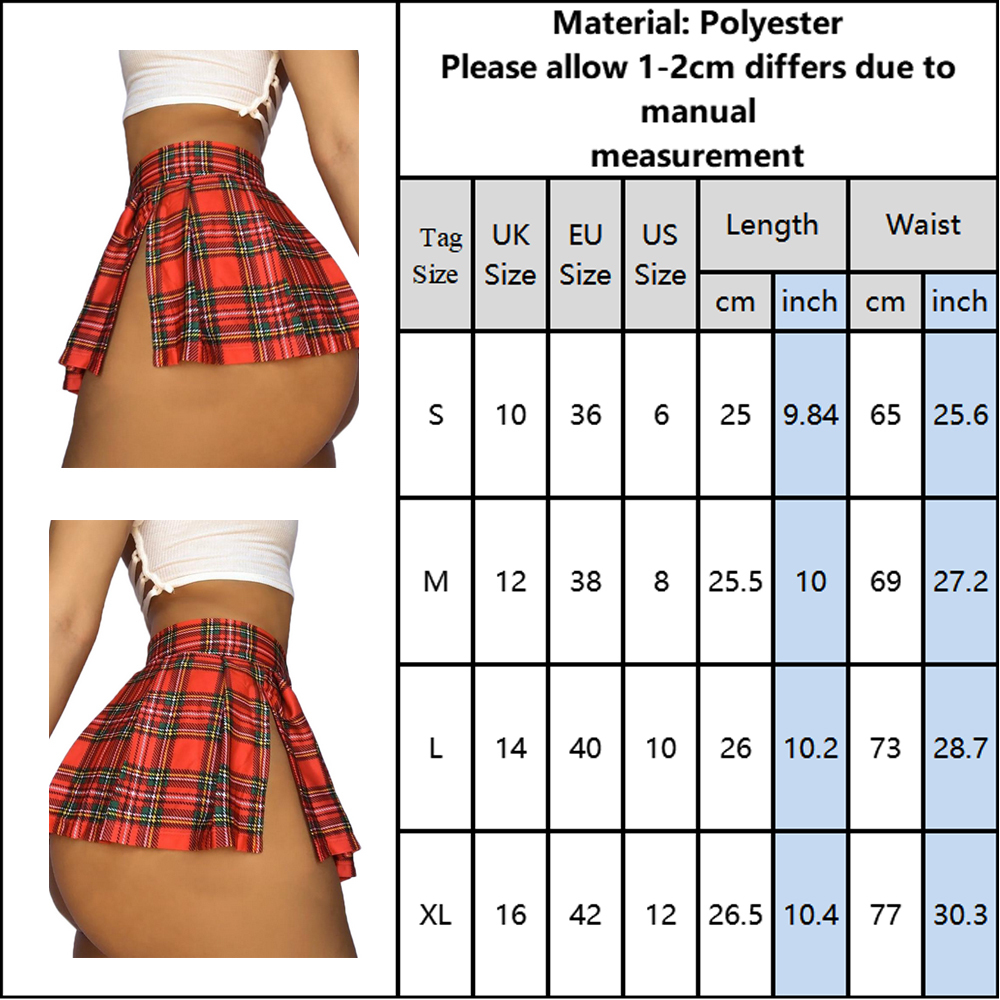 Japanese Night Party Sexy Plaid Bottoms High Split Mini Skirts Womens Preppy Scottish Grid Skirts Clubwear Beach Micro Skirt D30 210315