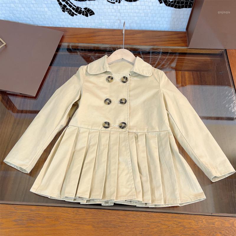 Coat Custom High-end 2021 Early Autumn Girl Baby Double-breasted Mid-length Khaki Pleated Hem Windbreaker Jacket, Blue;gray
Coat Custom High-end 2021 Early Autumn Girl Baby Double-breasted Mid-length Khaki Pleated Hem Windbreaker Jacket, Blue;gray