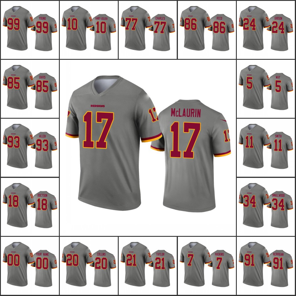 Washington''Redskins''Men #99 Chase Young 21 Sean Taylor 7 Dwayne Haskins Jr. Women Youth Custom Gray Inverted Legend Jersey
Washington''Redskins''Men #99 Chase Young 21 Sean Taylor 7 Dwayne Haskins Jr. Women Youth Custom Gray Inverted Legend Jersey