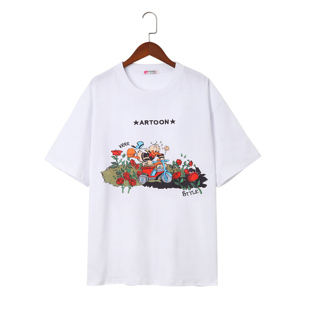 2021 spring women' t shirt all-match loose and simple Korean student high collar print, Custom made
2021 spring women' t shirt all-match loose and simple Korean student high collar print, Custom made