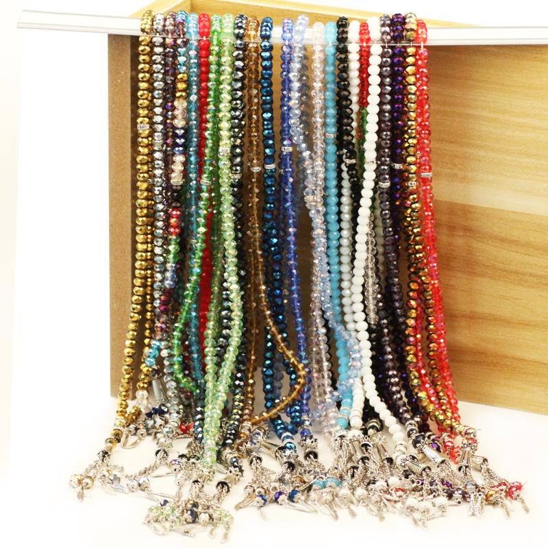 Beaded, Strands ZHUBI Prayer Rosary Muslim Bracelets 1lot MM Crystal Glass Round Beads With Spacer Metal Rhinrstones
Beaded, Strands ZHUBI Prayer Rosary Muslim Bracelets 1lot MM Crystal Glass Round Beads With Spacer Metal Rhinrstones