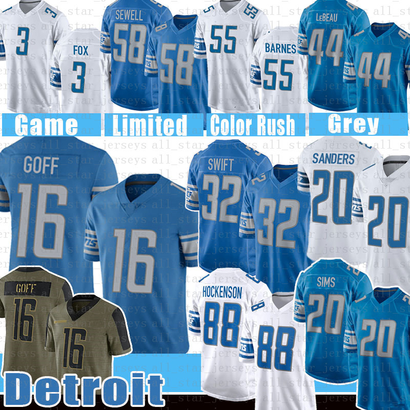 16 Jared Goff D'Andre Swift Football Jersey 88 T.J. Hockenson Barry Sanders Billy Sims Jeff Okudah Penei Sewell Derrick Barnes Dick LeBeau Jack Fox, Women size s-xxl (xiongshi)
16 Jared Goff D'Andre Swift Football Jersey 88 T.J. Hockenson Barry Sanders Billy Sims Jeff Okudah Penei Sewell Derrick Barnes Dick LeBeau Jack Fox, Women size s-xxl (xiongshi)