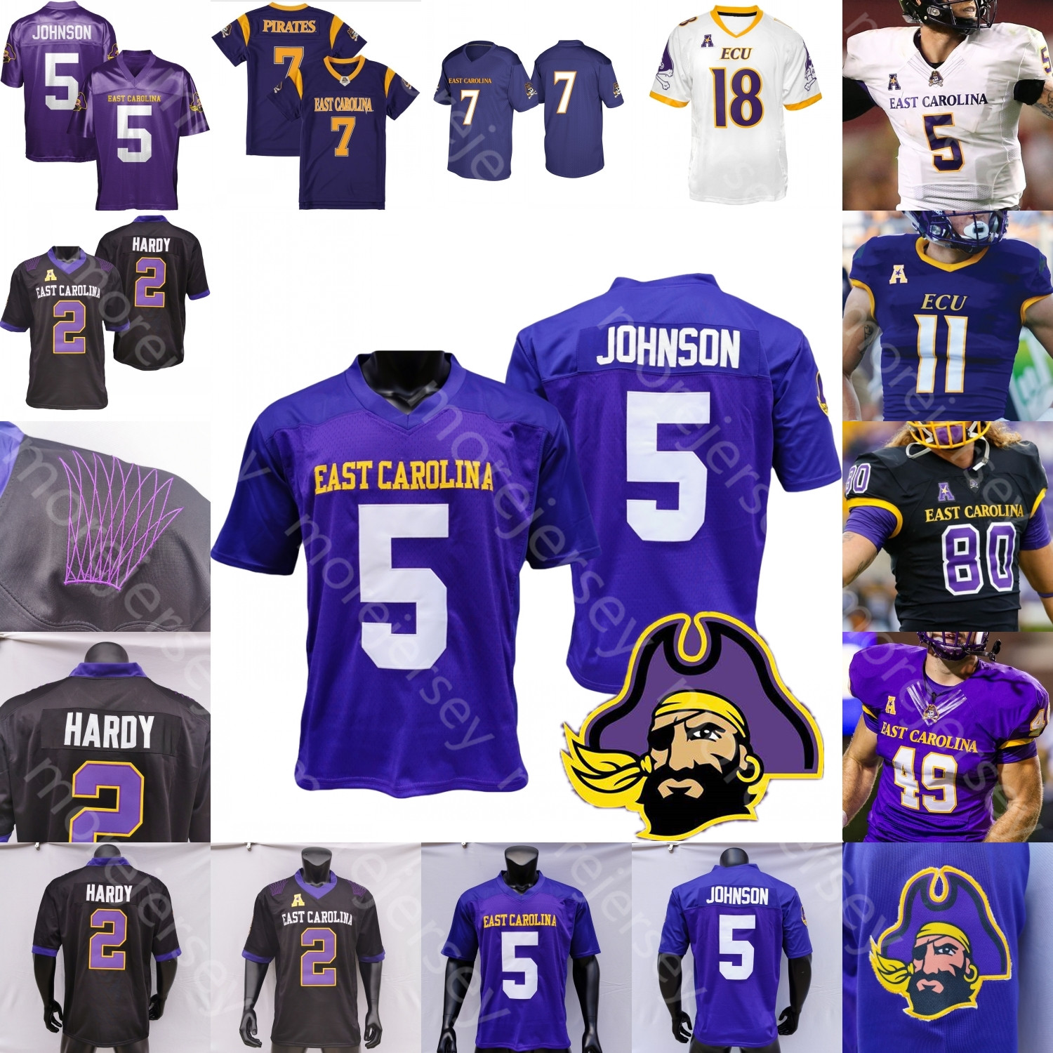 Custom East Carolina Pirates ECU Football Jersey NCAA College Chris Johnson Holton Ahlers C.J.Keaton Mitchell Rahjai Harris Jsi Hatfield Ryan Jones McMillian, Black i
Custom East Carolina Pirates ECU Football Jersey NCAA College Chris Johnson Holton Ahlers C.J.Keaton Mitchell Rahjai Harris Jsi Hatfield Ryan Jones McMillian, Black i