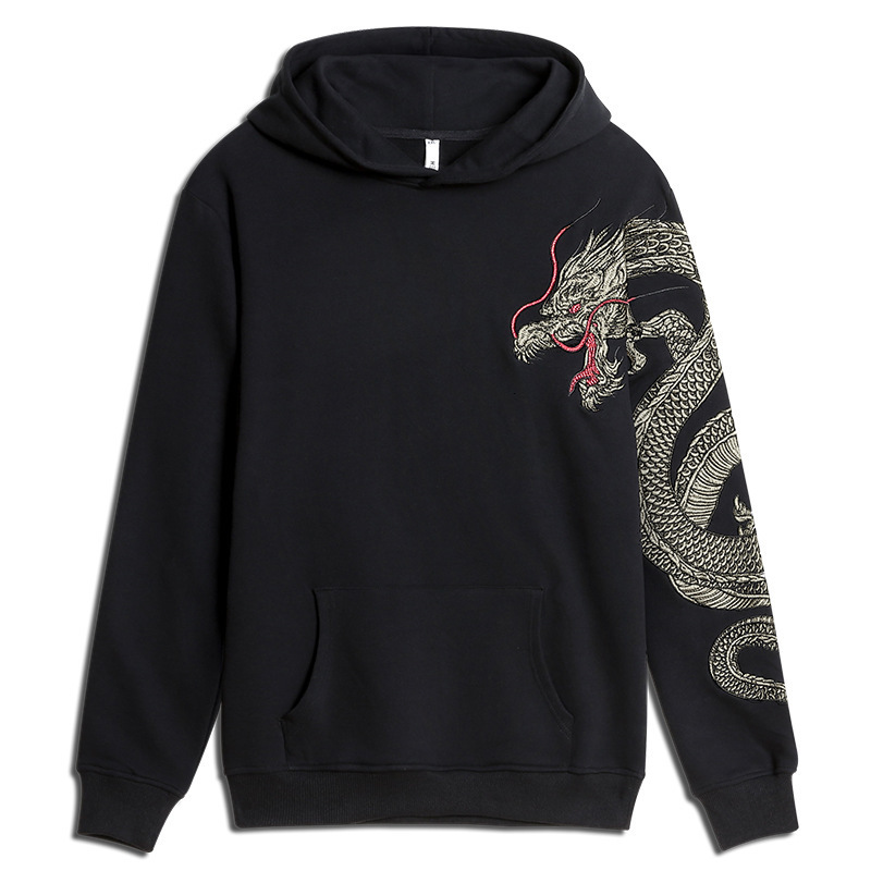 2021 Arrival New Dragon-filled Sweater Embroidered National Giant Popular Yes with Casual Animal Hoodie Cotton Hoodies I0dx, Black
2021 Arrival New Dragon-filled Sweater Embroidered National Giant Popular Yes with Casual Animal Hoodie Cotton Hoodies I0dx, Black