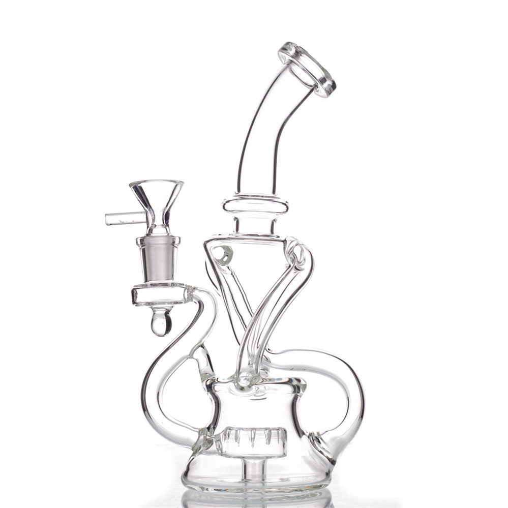 Hookahs Glass Bong Recycler Dab Rig Water Pipes Clear color height 9 Inch 14mm Joint ship With 14.4 mm male bowl USA In Stock Bongs
Hookahs Glass Bong Recycler Dab Rig Water Pipes Clear color height 9 Inch 14mm Joint ship With 14.4 mm male bowl USA In Stock Bongs