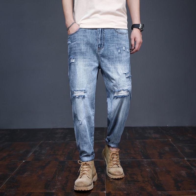 Men' Pants Street Hip Hop Autumn Style Comfortable Suitable For Everyone Ripped Jeans Trendy Loose Straight Trousers, Same as pictures
Men' Pants Street Hip Hop Autumn Style Comfortable Suitable For Everyone Ripped Jeans Trendy Loose Straight Trousers, Same as pictures
