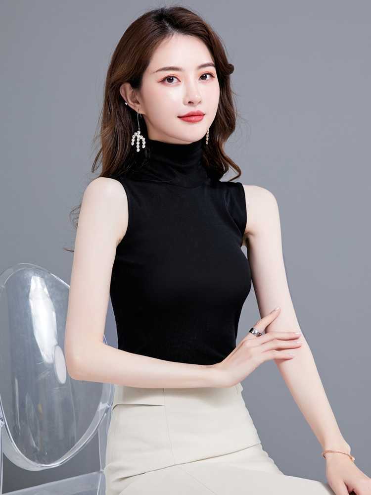 Korean Fashion Mesh Women Tank Top Streetwear Sexy s Elasticity Sleeveless Female s Plus Size XXXL Crop 210531