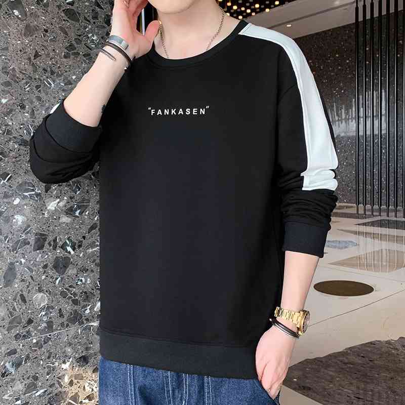 Men's sweater Korean fashion autumn and winter ins round neck top clothes boys bottoming shirt loose long sleeve T-shirt, White
Men's sweater Korean fashion autumn and winter ins round neck top clothes boys bottoming shirt loose long sleeve T-shirt, White