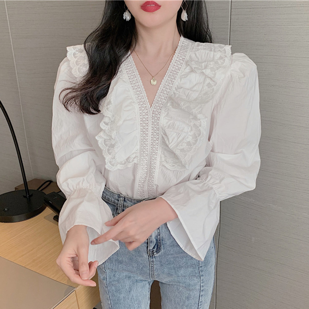 2021 New Japanese Fashion Simple Chic Top Designer Lace Tie V-neck Shining Sleeve Ibw0, White
2021 New Japanese Fashion Simple Chic Top Designer Lace Tie V-neck Shining Sleeve Ibw0, White