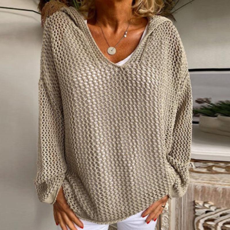 Women's Sweaters Autumn Ladies Loose Casual Hooded Women Fashion Solid Hoodies 2022 Spring Sexy Hollow Out Long Sleeve Knitted Jumpers, White;black
Women's Sweaters Autumn Ladies Loose Casual Hooded Women Fashion Solid Hoodies 2022 Spring Sexy Hollow Out Long Sleeve Knitted Jumpers, White;black