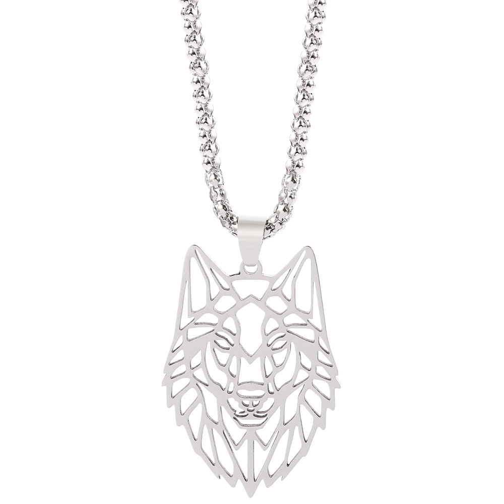 Wholesale Fashion Silver Stainless Steel Hollow Pendant Wolf Head necklace ,Silver Animal necklace, Street Punk Men's,ncklace
Wholesale Fashion Silver Stainless Steel Hollow Pendant Wolf Head necklace ,Silver Animal necklace, Street Punk Men's,ncklace