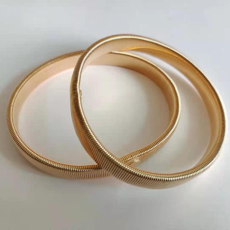 Bangle Women Antislip Metal Shirt Long Sleeve Holder Arm Band Stretch Garter Spring Bracelet Elastic Ring Men039s Cuff Hoop