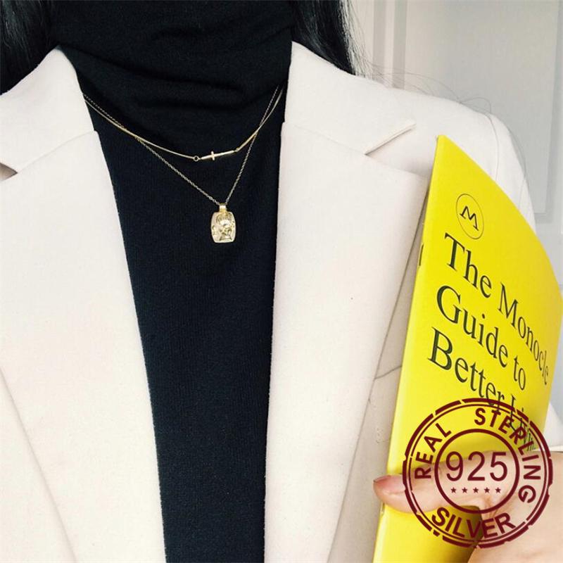 Pendant Necklaces Lady Genuine Silver 925 Jewelry Matte Rectangle Boy Pattern Choker Necklace For Women Chain Link Sterling
Pendant Necklaces Lady Genuine Silver 925 Jewelry Matte Rectangle Boy Pattern Choker Necklace For Women Chain Link Sterling