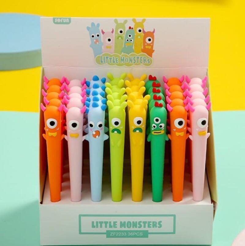40 pcs/lot Cartoon Monster Gel Pen Cute 0.5 mm Signature Pen Promotional Gift Stationery School Supplies
40 pcs/lot Cartoon Monster Gel Pen Cute 0.5 mm Signature Pen Promotional Gift Stationery School Supplies
