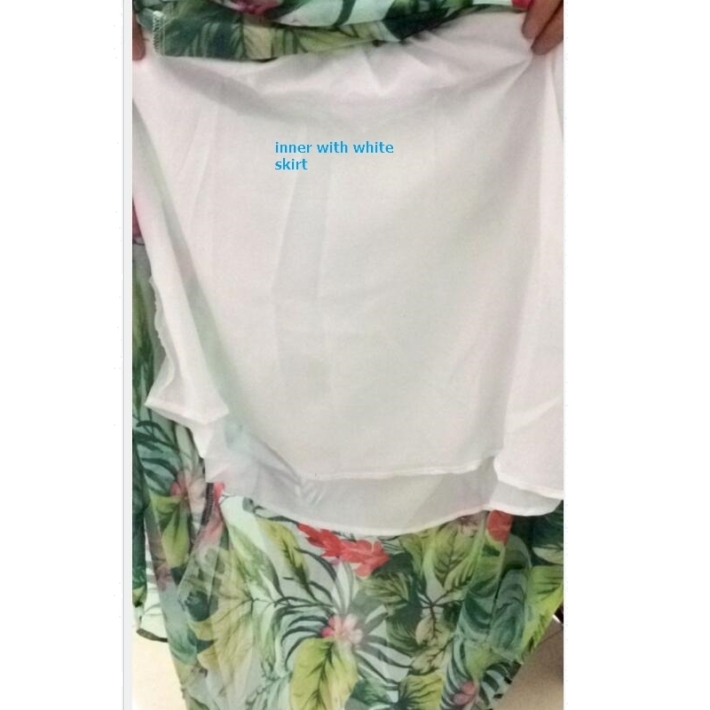 New women vintage v neck red floral green leaves print casual midi dress ladies sashes vestidos chic chiffon dresses DS3635 T200603