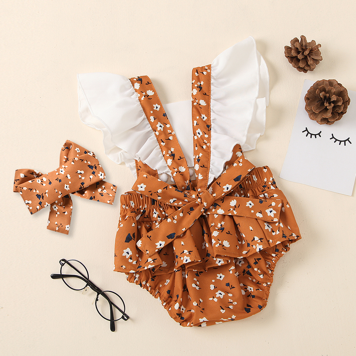 2021 Baby Summer Clothing Infant Two Piece Set Toddler Flower Patchwork Romper Top Flying Sleeves Bow Hair Band Kids Baby Girls, Default color
2021 Baby Summer Clothing Infant Two Piece Set Toddler Flower Patchwork Romper Top Flying Sleeves Bow Hair Band Kids Baby Girls, Default color