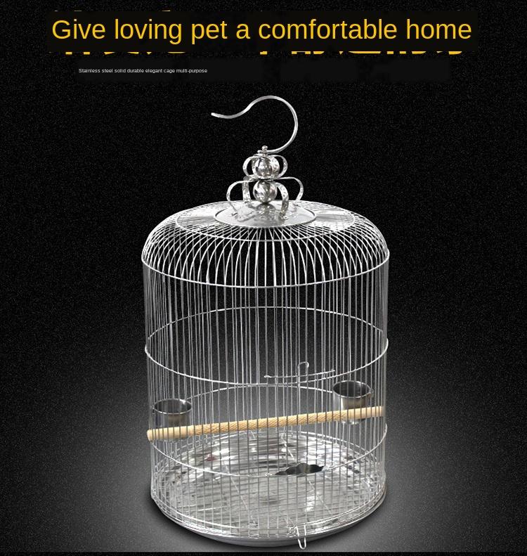 Stainless Steel Bird Cage Large Round Bird Nest Parrot Thrush Kages Kages House Outdoor Hanging Decoration Metal Nest Hoose
Stainless Steel Bird Cage Large Round Bird Nest Parrot Thrush Kages Kages House Outdoor Hanging Decoration Metal Nest Hoose