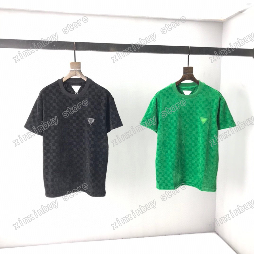 21ss Designers Tee top Mens Womens T Shirts Jacquard lattice triangle label Man Paris Fashion T-shirt long Sleeve luxurys Tshirts black white green S-2XL
21ss Designers Tee top Mens Womens T Shirts Jacquard lattice triangle label Man Paris Fashion T-shirt long Sleeve luxurys Tshirts black white green S-2XL