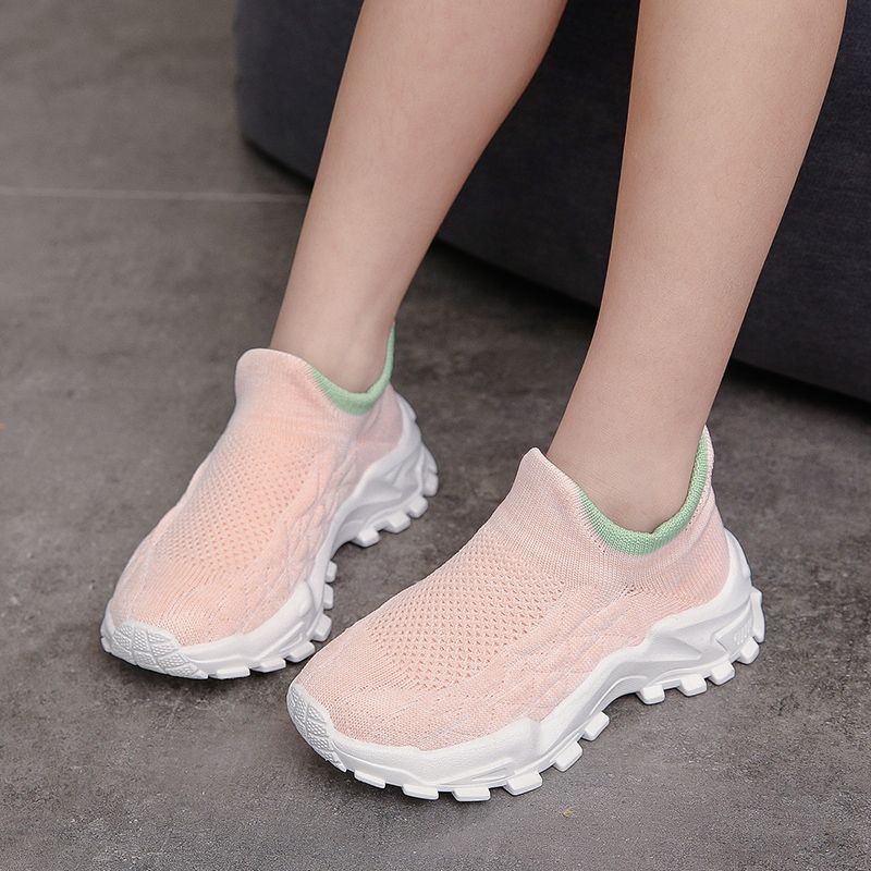 Kids Sneakers for girls 5 to 13 years old Casual Shoes Slip-on Breathable boy Socks Shoe