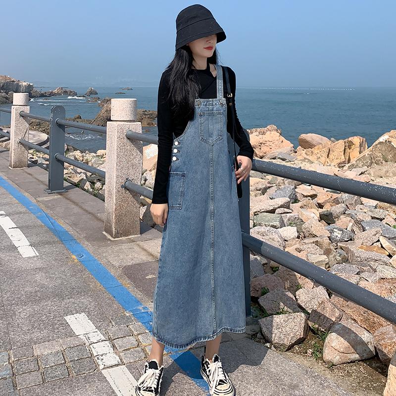 Casual Dresses Summer 2021 Denim Strap Vestidos Women Plus Size Loose Dress Fashion Female Mid-length Suspender Slim, Blue
Casual Dresses Summer 2021 Denim Strap Vestidos Women Plus Size Loose Dress Fashion Female Mid-length Suspender Slim, Blue