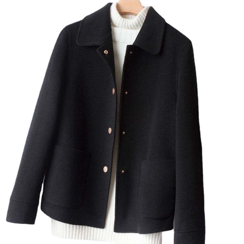 Women's Wool & Blends Autumn Short Coat Winter Loose Solid Color Long Sleeved Cardigan Female Wear Warm Jacket, Black
Women's Wool & Blends Autumn Short Coat Winter Loose Solid Color Long Sleeved Cardigan Female Wear Warm Jacket, Black