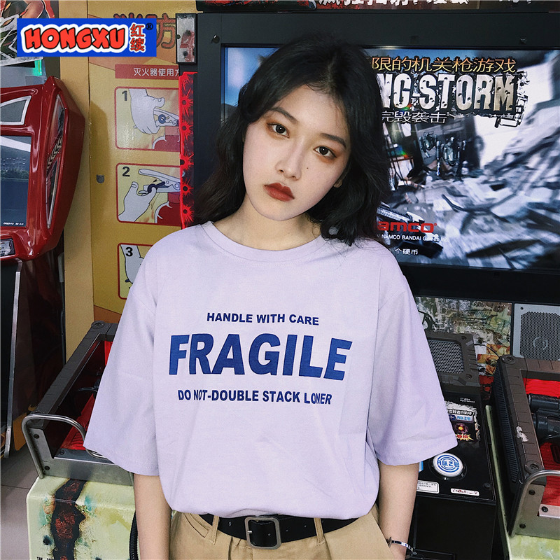2021 New Harajuku Lolita Loose Letter Prints Clown Women Summer Short Korean Ins Super Fire Purple Shirt Female T-shirt 2pot, White
2021 New Harajuku Lolita Loose Letter Prints Clown Women Summer Short Korean Ins Super Fire Purple Shirt Female T-shirt 2pot, White