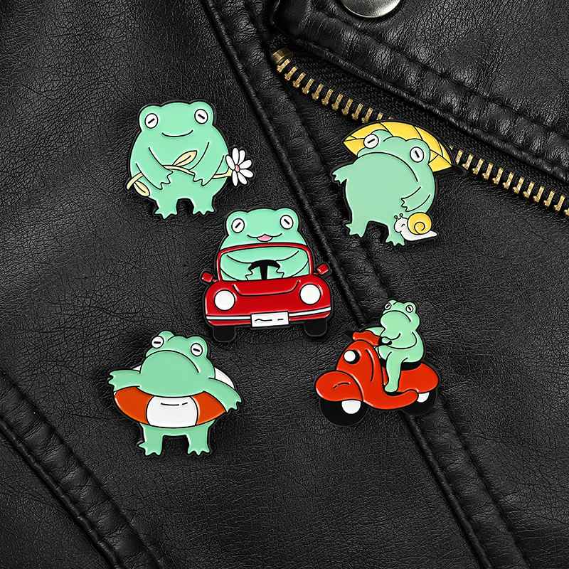 Cartoon Frog Drive Car Swimming Ring Shape Brooches Students Motorbike Leaves Snail Animal Collar Pins Unisex Backpack Sweater Clothes Badges Accessories
Cartoon Frog Drive Car Swimming Ring Shape Brooches Students Motorbike Leaves Snail Animal Collar Pins Unisex Backpack Sweater Clothes Badges Accessories