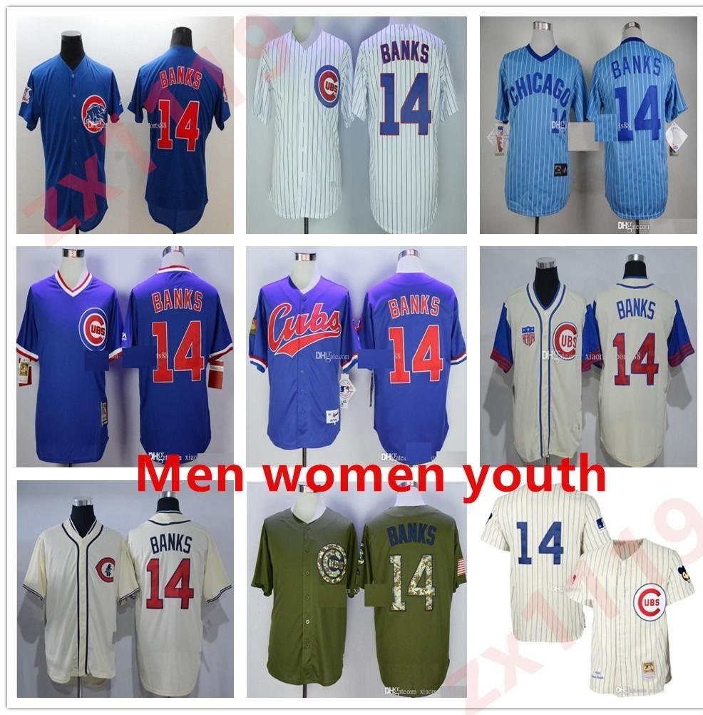 Retro Men women kids youth Jerseys Stitched white blue Pullover #14 ERNIE BANKS Baseball Jersey S-XXXL, Blue;black
Retro Men women kids youth Jerseys Stitched white blue Pullover #14 ERNIE BANKS Baseball Jersey S-XXXL, Blue;black