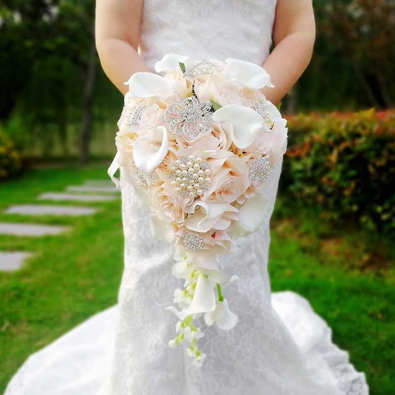 Pink Bridal Bouquet Cascading Wedding Flowers White Calla Lily Bridal Flower Bouquet ramo de novia boda X0726
Pink Bridal Bouquet Cascading Wedding Flowers White Calla Lily Bridal Flower Bouquet ramo de novia boda X0726