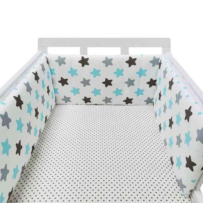 baby nursery Nordic Stars Baby Bed Thicken Bumper Crib Around Cushion Cot Protector Pillows borns Room Decor 210812