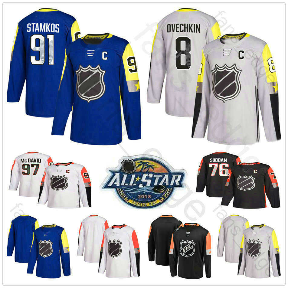 All-Star Ice Hockey Jerseys Patrick Kane Nathan Mackinnon Klingberg Eric Staal Jason Zucker PK Subban Pekka Rinne Seguin Jersey, Black;red
All-Star Ice Hockey Jerseys Patrick Kane Nathan Mackinnon Klingberg Eric Staal Jason Zucker PK Subban Pekka Rinne Seguin Jersey, Black;red