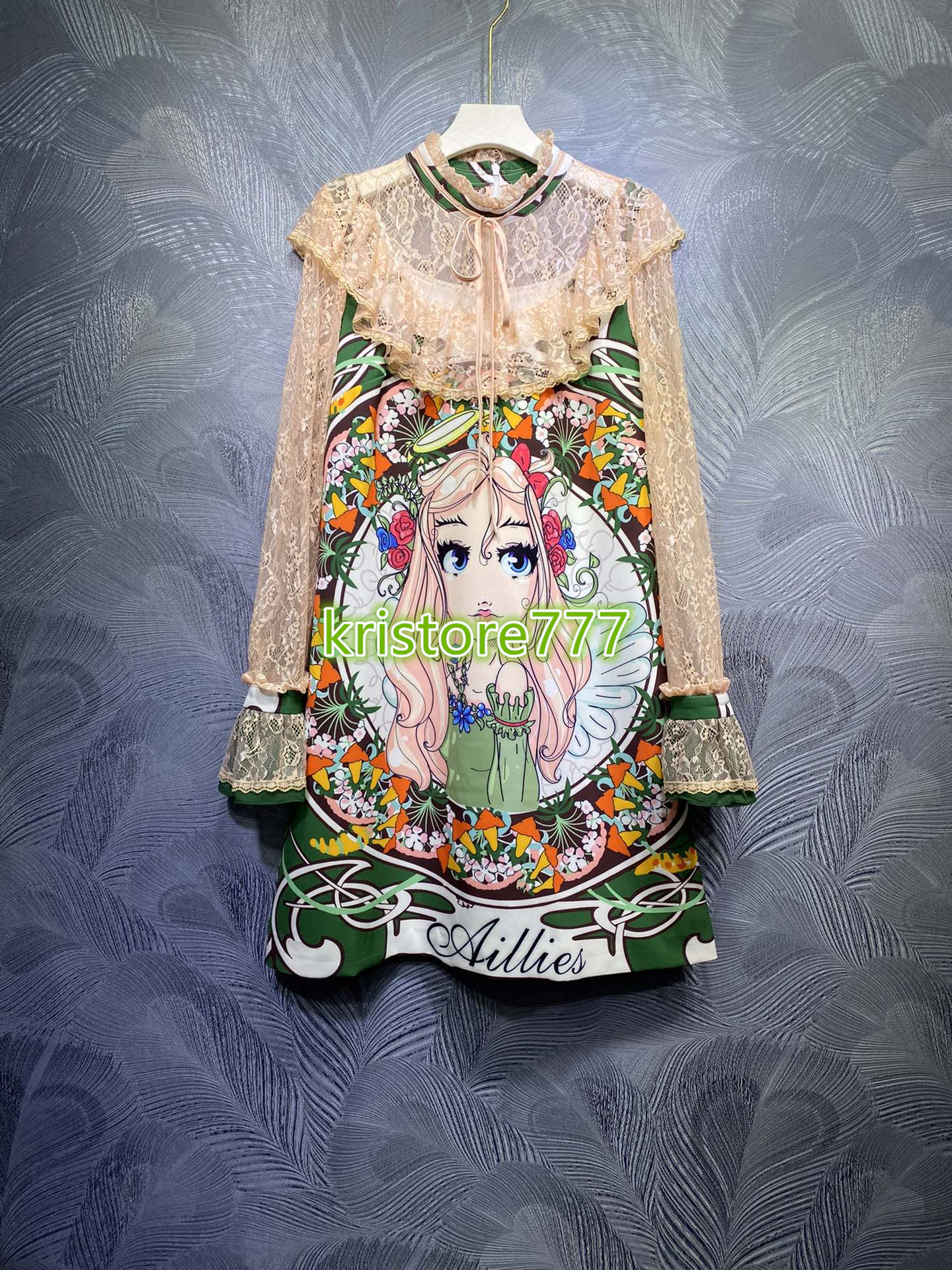 2021 women' girls vintage a-line shirts dress with lace parkthwork high end custom runway character flower stand collar blouse midi dresses, Multi
2021 women' girls vintage a-line shirts dress with lace parkthwork high end custom runway character flower stand collar blouse midi dresses, Multi