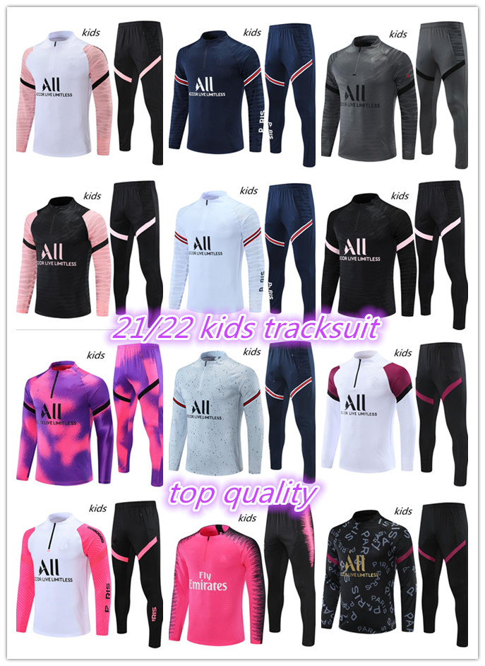 2021 2022 football kids tracksuit training suit Survetement 20 21 22 MBAPPE long sleeve pants child set, Black
2021 2022 football kids tracksuit training suit Survetement 20 21 22 MBAPPE long sleeve pants child set, Black