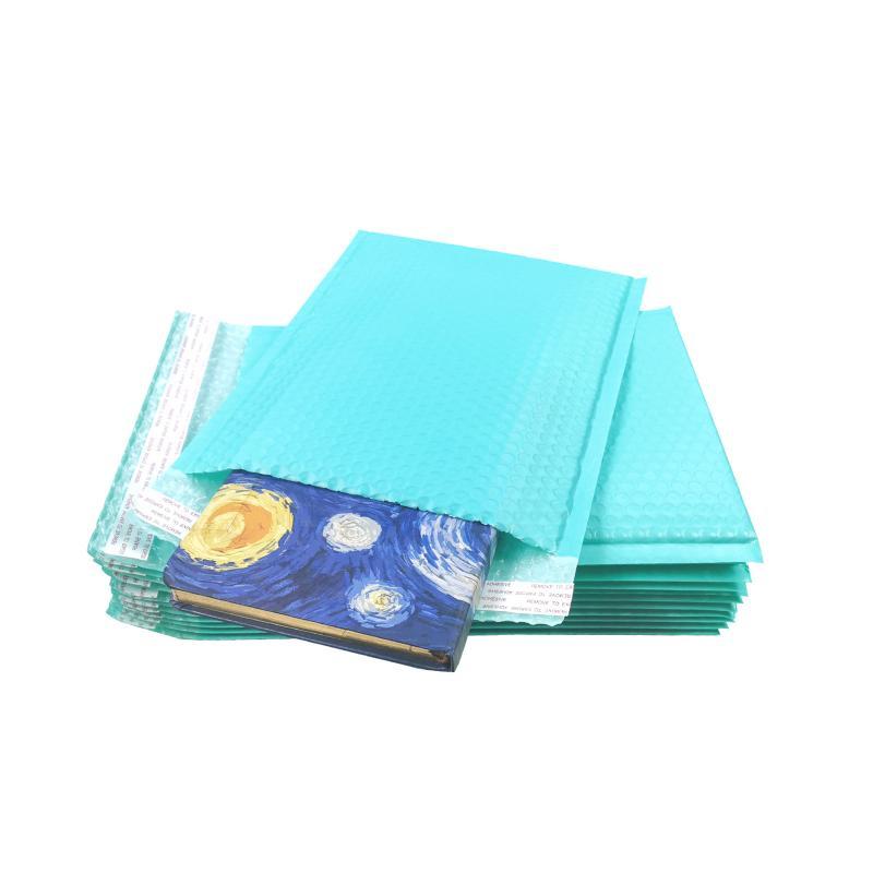 Gift Wrap 50pcs Bubble Mailers Padded Envelopes Pearl Film Present Mail Envelope Bag For Book Magazine Lined Mailer Self Seal Blue
