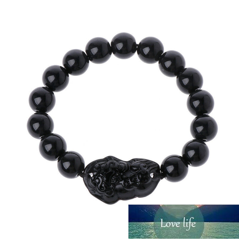 Unisex Men Bracelet Lucky Buddha Obsidian Stone Bead Bracelets Chinese FengShui Pi Xiu Color Changing Wristband Wealth Bracelet Factory price expert d
