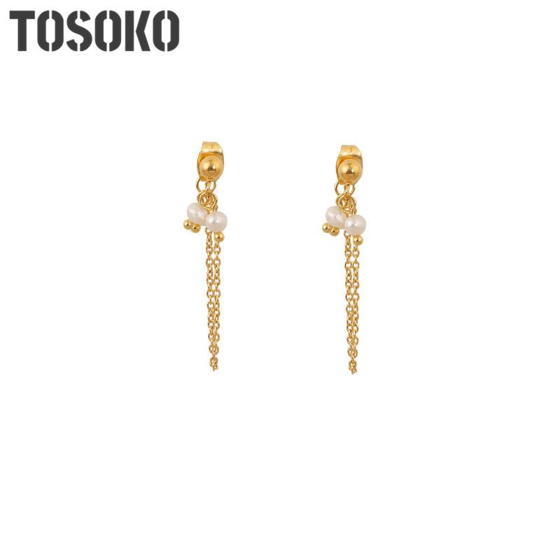 Dangle & Chandelier TOSOKO Stainless Steel Jewelry Freshwater Pearl Tassel Earrings Elegant Women's Fashion Multiple Wear BSF294
Dangle & Chandelier TOSOKO Stainless Steel Jewelry Freshwater Pearl Tassel Earrings Elegant Women's Fashion Multiple Wear BSF294